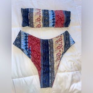 Tube top bandana bikini